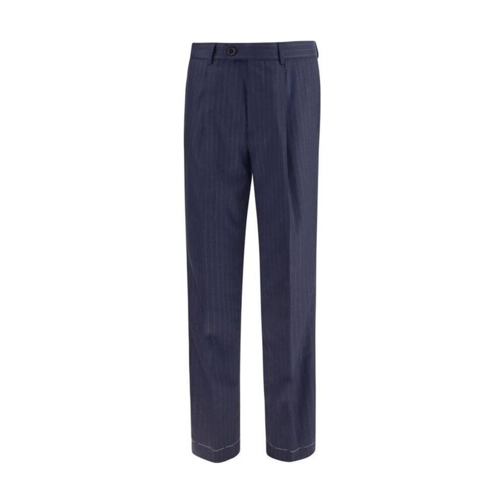 Brunello Cucinelli Blue Wool Oves Aries Dress Men's Pants